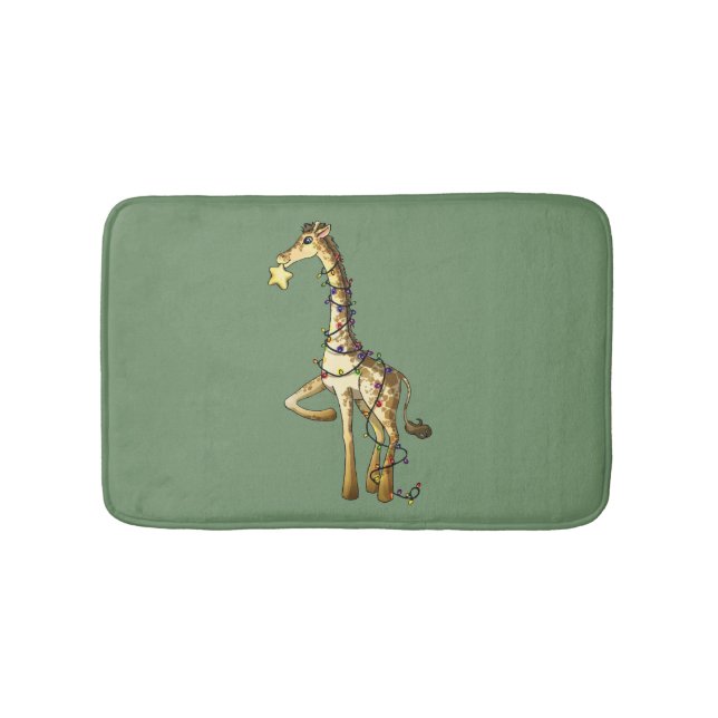 Glänzende Giraffe Badematte (Vorderseite)