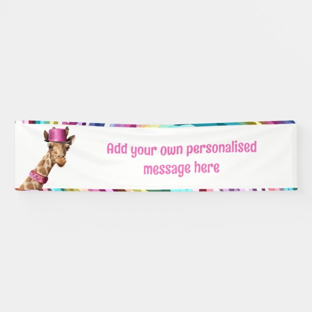 Glänzende Giraffe Banner (Horizontal)
