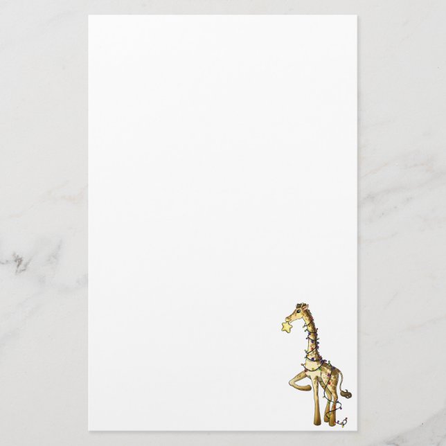 Glänzende Giraffe Briefpapier (Vorderseite)
