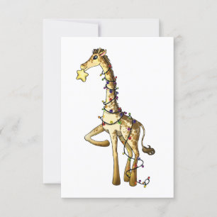 Glänzende Giraffe Einladung