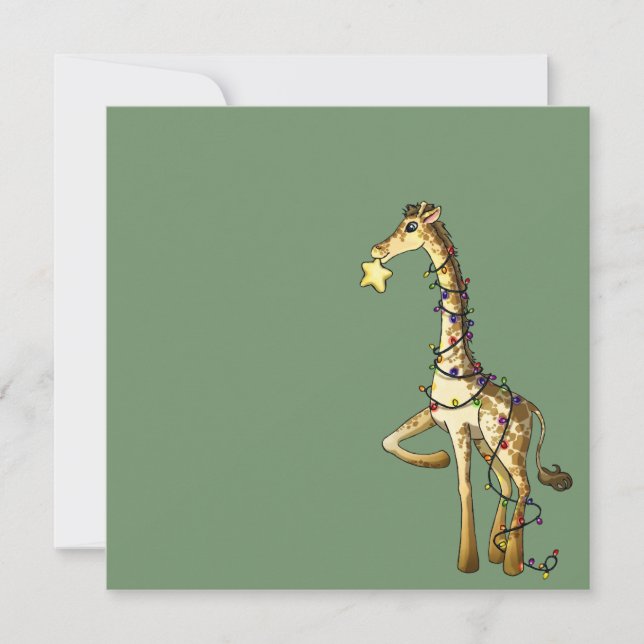 Glänzende Giraffe Einladung (Vorderseite)
