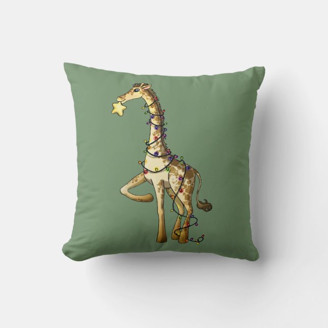 Glänzende Giraffe Kissen (Vorderseite)