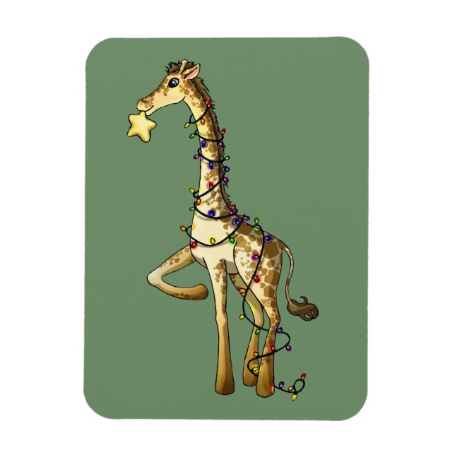 Glänzende Giraffe Magnet (Vertikal)