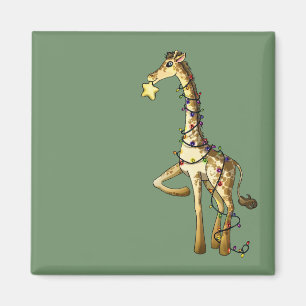 Glänzende Giraffe Magnet