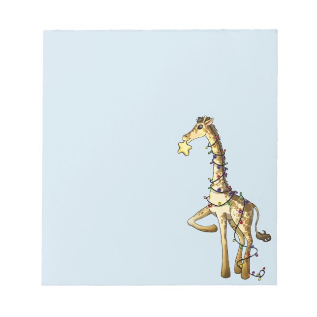 Glänzende Giraffe Notizblock (Vorderseite)