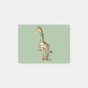 Glänzende Giraffe Post-it Klebezettel