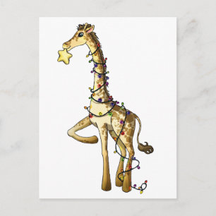 Glänzende Giraffe Postkarte