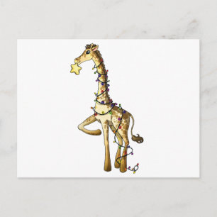 Glänzende Giraffe Postkarte