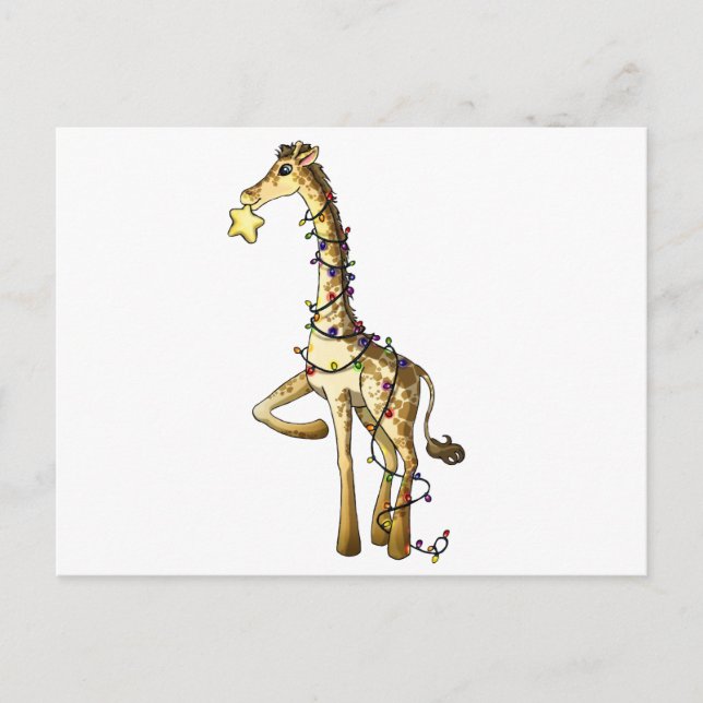 Glänzende Giraffe Postkarte (Vorderseite)