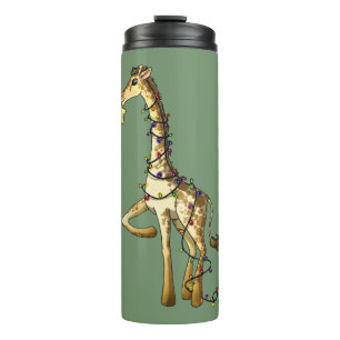Glänzende Giraffe Thermosbecher