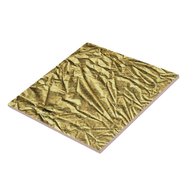 Glänzende Goldfolie Fliese (Seite)