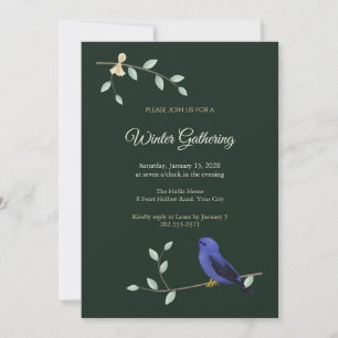 Glänzende Honeycreeper-Winterparty-Einladung Einladung
