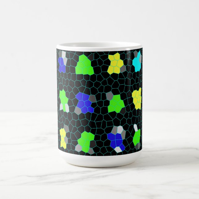 glänzende Karo aus festem Glas, Kaffeetasse (Mittel)