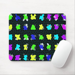 glänzende Karo aus festem Glas, Mousepad