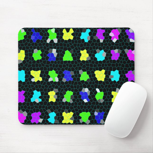glänzende Karo aus festem Glas, Mousepad (Mit Mouse)