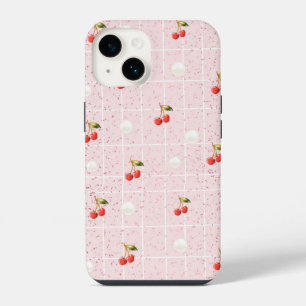 Glänzende Kirschen & Perlen – iPhone-Hülle iPhone 14 Hülle