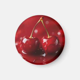 Glänzende Kirschen Rote Sirup-Fantasie Magnet