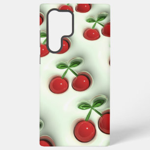 Glänzende Kirschen – Süße moderne Eleganz Handyhül Samsung Galaxy Hülle