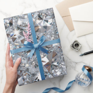 Glänzende klare Diamanten Geschenkpapier
