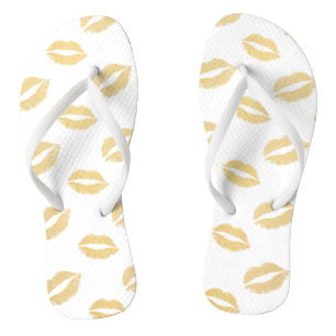 Glänzende Küsse Flip Flops