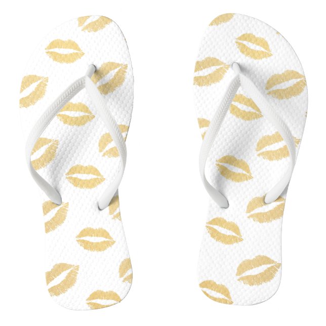 Glänzende Küsse Flip Flops (Fußbett)