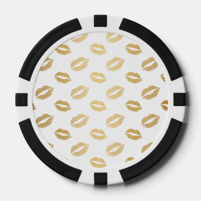 Glänzende Küsse Pokerchips (Vorderseite)
