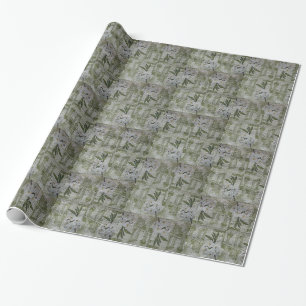 Glänzende Moderne Vintage Blumenrose Geschenkpapier