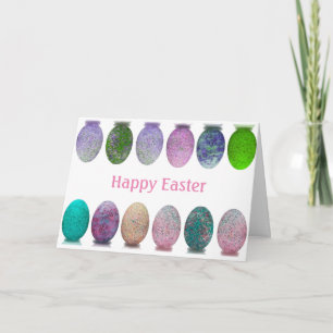 Glänzende Ostereier Frohe Ostern Karte