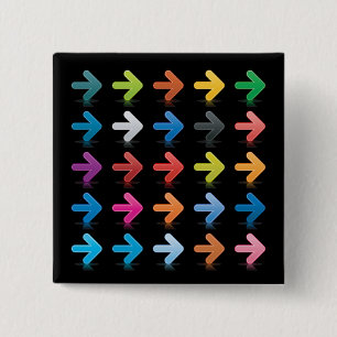 Glänzende Pfeile Set Lebendige Richtungspfeile Button