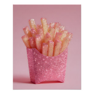 Glänzende Pommes frites Poster