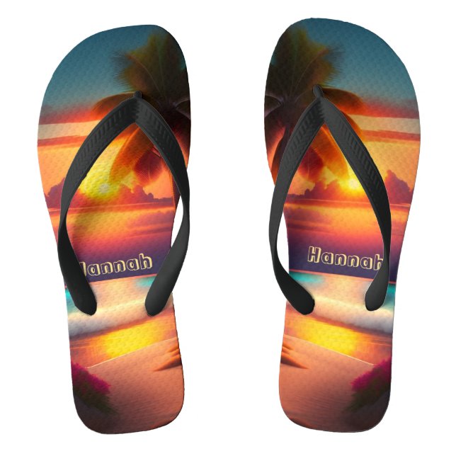 Glänzende Poster Flip Flops (Fußbett)