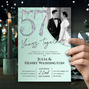 Glänzende prächtige 58. Hochzeitstag-Feier Einladung