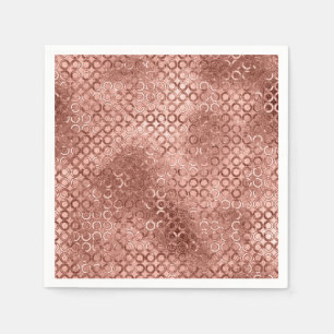 Glänzende Roségold Kreise Rosa Luxus Funkeln Serviette