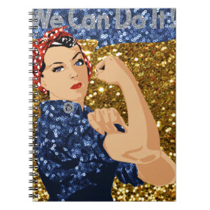 glänzende Rosie the Riveter Notizblock