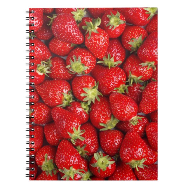 Glänzende rote Erdbeeren Notizblock (Vorderseite)