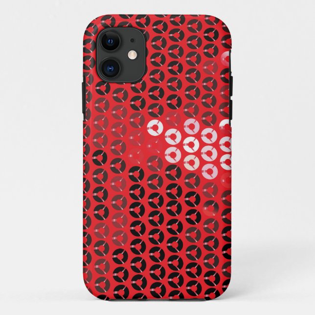 glänzende rote Sequenzen Case-Mate iPhone Hülle (Rückseite)