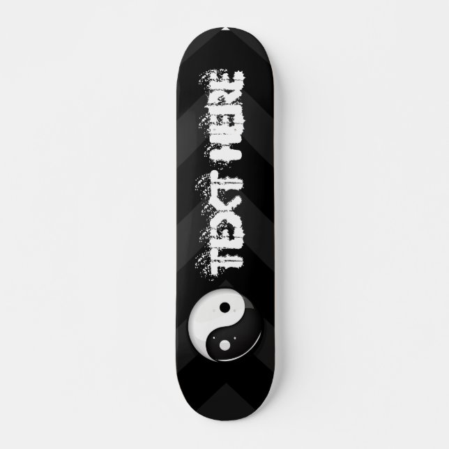 Glänzende runde Yin Yang Symbol-Gewohnheit Skateboard (Vorne)