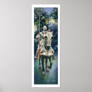 "Glänzende Rüstungs-" Ritter-Aquarell Poster