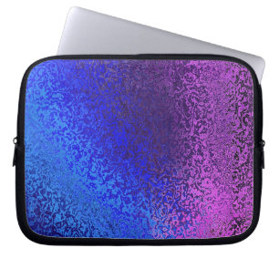 Glänzende Schattierungen in Blau und Lila Laptopschutzhülle