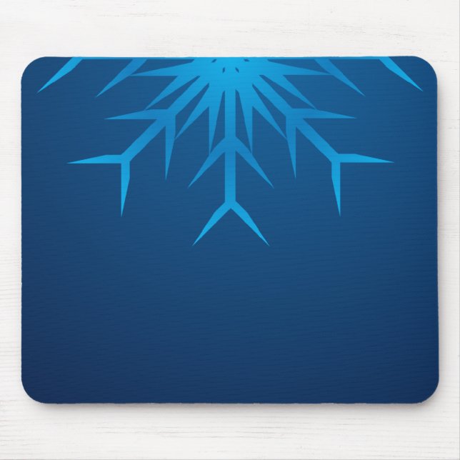 glänzende Schneeflocke Mousepad (Vorne)