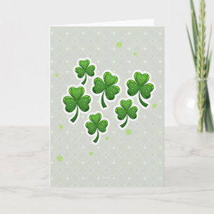 Glänzende Shamrock-Karte Karte