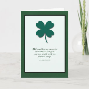 Glänzende Shamrocks St. Patrick's Day Karte