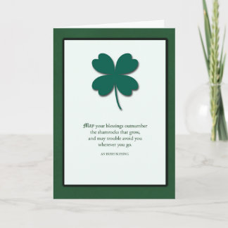 Glänzende Shamrocks St. Patrick's Day Karte