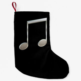 Glänzende silberne Musik-Anmerkungs-gestrahlte Kleiner Weihnachtsstrumpf