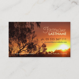 Glänzende Sonnenuntergang-Visitenkarte Visitenkarte