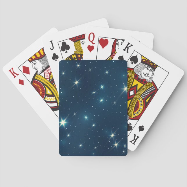 Glänzende Sterne Spielkarten (Rückseite)