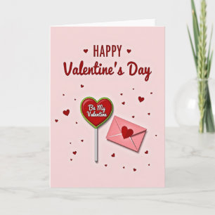 Glänzende Valentinskarte mit Herzen Karte