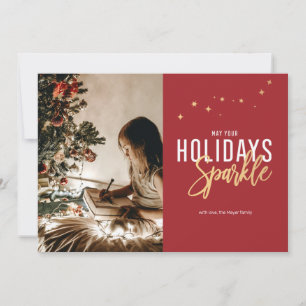 Glänzende Weihnachtskarte Feiertagskarte