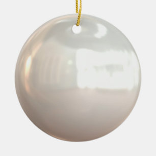 Glänzende weiße Ball-Verzierung Keramikornament