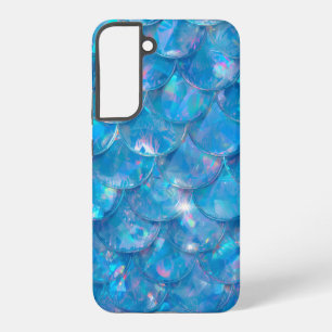 Glänzender blauer Meerjungfrau-Print Samsung Galaxy Hülle